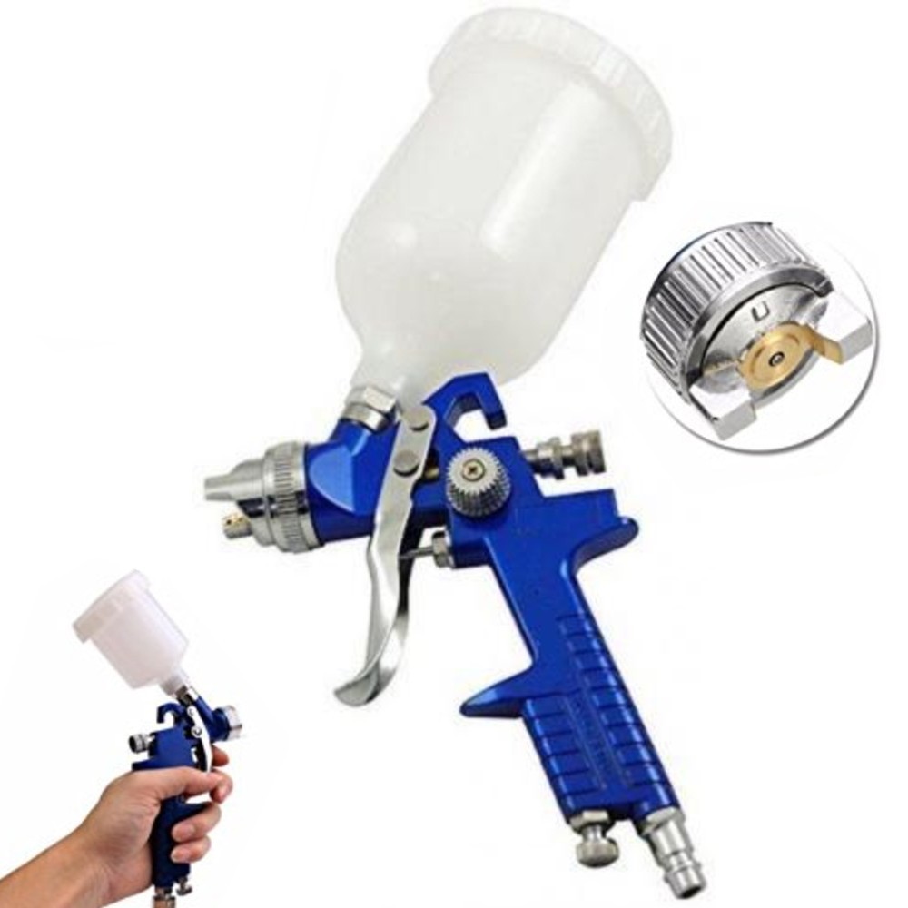 PISTOLA AEROGRAFO VERNICIATURA HVLP SPAY GUN UGELLO 1.4 SERBATOIO 600 ML